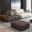 Ghế Sofa Vàng Đệm Da Lớn V53