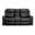 Ghế sofa 2 chỗ da bò chính diện Linden
